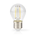 Miniatyrbild 1 av 3: Ampoule LED Filament E27 Dekorativ G45 4,5 W Dimbar Retro Stil Nedis Transparent Vit