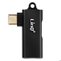 Pikkukuva 6 / 6: OTG USB -adapteri USB-C:hen ja USB-C -lataus 100W 5Gbps siirto LinQ musta