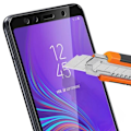 Pikkukuva 4 / 4: Suojakalvo - AVIZAR - Samsung Galaxy A7 2018 - Karkaistu lasi - Erittäin kestävä - Musta Svart