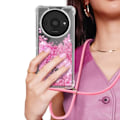 Miniatyrbillede 3 af 6: Ledningsetui til Xiaomi Redmi A3 Shockproof Glitter Pink - AVIZAR - Halvstivt - Skinnende - Blandet Transparent