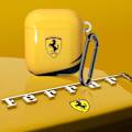 Pikkukuva 4 / 5: Kotelo AirPods 1:lle ja 2:lle, jäykkä silikoni Ferrari keltainen karabiini