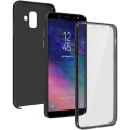 Miniatyrbillede 1 af 4: Beskyttelsesetui - AVIZAR - Galaxy A6 - Silikone - Polycarbonat - Ultra-tynd - Sort Svart
