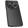 Pikkukuva 2 / 5: Hiilikuitukuori Xiaomi Redmi 14C:lle, silikoninen, iskunkestävä, liukastumaton, musta Svart