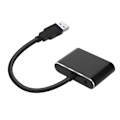 Pikkukuva 2 / 6: USB-keskittimen sovitin HDMI VGA naaras 3,5 mm jakkitulo Full HD 1080P musta