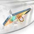 Miniatyrbillede 3 af 4: Beskyttelsesetui - AVIZAR - iPhone 12/12 Pro - Bi-materiel - Strandmønster - Støtte ring med strassten Orange