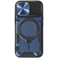 Miniatyrbild 1 av 5: Coque MagSafe - AVIZAR - iPhone 15 - Inbyggd kameraskydd - Bi-material - Blå Blå