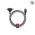 Miniatyrbild 1 av 3: Native Union ECO Belt Universal USB-C till USB-C/Lightning-kabel 1,8 m Zebra