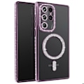 Miniatyrbild 1 av 5: Coque Diamant för Samsung Galaxy S25 Ultra MagSafe Contour Strass Lila Lila