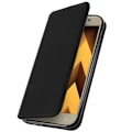 Miniatyrbillede 1 af 4: Husklap til tegnebog - AVIZAR - Samsung Galaxy A3 2017 - Sort - Semi-rigid - Støttefunktion Svart