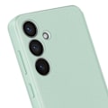 Miniatyrbillede 3 af 6: Læderetui til Galaxy S25 og S24 med visningsvindue og kortlomme i lys grøn Grön