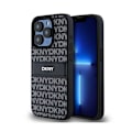 Miniatyrbillede 1 af 6: DKNY Læder Mono Stripe & Metal Logo - iPhone 15 Pro Cover (sort)