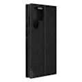 Miniatyrbillede 2 af 5: Galaxy S22 Ultra Folio Case Ægte læder kortholder Video Support - Sort svart