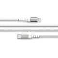 Pikkukuva 1 / 4: Lataus- ja synkronointikaapeli - Force Power - USB C/Lightning - 3m - 3A - Valkoinen Vit