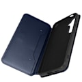 Pikkukuva 2 / 6: Suojakuori Samsung Galaxy S24 Plus Double Pocket Flip Stand Function Night Blue Blå