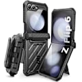 Miniatyrbillede 1 af 5: Samsung Z Flip 6 Shockproof Full Cover Case med Kickstand Support Supcase Sort Svart