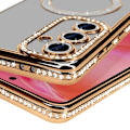 Pikkukuva 3 / 6: Coque Diamant pour Samsung Galaxy S24 FE MagSafe Contour Strass Dorée Gul