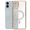 Pikkukuva 2 / 6: Coque Diamant pour Samsung Galaxy A06 MagSafe Contour Strass Dorée Gul