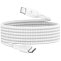 Miniatyrbild 1 av 6: USB-C till USB-C-kabel 100W Nylonflätad 2 meter Belkin Vit Vit