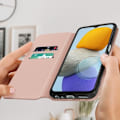Pikkukuva 3 / 5: Samsung Galaxy M23 kotelo - AVIZAR - Lompakon kansi - Vaaleanpunainen - Jäykkä - Synteettinen - Sekalainen rosa guld