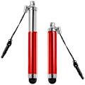 Miniatyrbillede 1 af 4: Stylet - Avizar - Rød - Retractable - Silikone spids - Touchscreen-kompatibel Röd