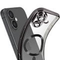 Miniatyrbild 4 av 6: Fodral - AVIZAR - iPhone 16 Plus - Silikon - Svart Chrome Contour - Fullständigt kameraskydd Svart