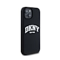 Miniatyrbillede 4 af 6: DKNY Liquid Silicone White Logo Print MagSafe - Etui til iPhone 15 Plus / 14 Plus (sort)