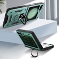 Pikkukuva 3 / 5: Kotelo Samsung Z Flip 5 Hybrid Slim metallirengastelineen Vaaleanvihreälle Ljusgrön