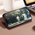 Pikkukuva 3 / 6: iPhone 16 Pro Max - AVIZAR - Lompakkokotelo, Video Tukitoiminto - Ruskea kastanj