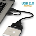 Miniatyrbild 3 av 6: USB 2.0 till SATA eller SSD Adapterkabel 2,5 tum Kompakt Design LinQ Svart
