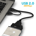 Pikkukuva 3 / 6: USB 2.0 - SATA- tai SSD-sovitinkaapeli 2,5 tuuman kompakti LinQ Black