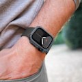 Miniatyrbild 4 av 4: Fullt skydd härdat glas Apple Watch Series 6 / 5 / 4 / SE 44mm Grå Grå
