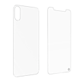 Pikkukuva 2 / 4: Elokuvan etu- ja takapinta iPhone XS Max elinikäinen takuu Force Glass Läpinäkyvä Vit