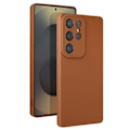 Miniatyrbillede 1 af 5: Silicone Cover til Samsung Galaxy S25 Ultra Mat Brun kastanj