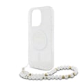 Pikkukuva 4 / 4: Coque Cordon iPhone 16 Pro Max - Guess - IML Glitter - Läpinäkyvä - MagSafe - Helmiranneke Transparent