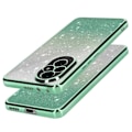Miniatyrbild 2 av 5: Fodral för Honor 200 Glitter Pattern Gradient Silicone Camera Protected Green Grön