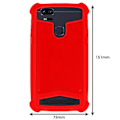 Miniatyrbillede 3 af 4: Coque Smartphones 4.7" til 5.3" Universal stødabsorberende silikone eco-læder Rød