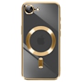 Miniatyrbild 1 av 5: Skal för iPhone 16e med skyddad kamera i guld silikon Gul