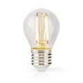 Miniatyrbillede 2 af 3: Ampoule LED Filament E27 Dekorativ G45 4,5 W Dimmbar Retro Stil Nedis Transparent Vit