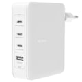 Pikkukuva 1 / 6: Belkin Valkoinen 3x USB C ja USB 140W GaN Ultra Nopea Kompakti Laturi Vit