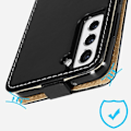 Pikkukuva 3 / 5: Samsung Galaxy S21 FE pystysuuntainen läppäkotelo -korttiteline - musta Svart