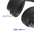 Pikkukuva 4 / 6: Langattomat Bluetooth-kuulokkeet Melunvaimennus 30h Akashi Kääntyvä Musta Svart