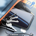 Miniatyrbillede 3 af 5: Skærmbeskytter til iPhone 15 Plus Fleksibelt Glas Unbreakable Anti UV Force Glass Sort Svart
