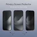 Miniatyrbillede 3 af 3: 3D Skærmbeskyttelse til iPhone 16 Pro Max Anti Spion Rhinoshield Sort transparent Svart