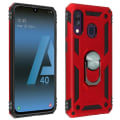 Miniatyrbillede 1 af 4: Coque - AVIZAR - Galaxy A40 - Bi-matière - Rigide og Blød - Video Støtte Rød Röd