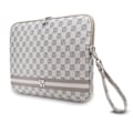 Miniatyrbillede 2 af 2: Laptop Sleeve 15-16 inches - Checkered and Striped Patterns - Beige