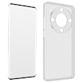 Miniatyrbillede 1 af 5: AVIZAR etui til Honor Magic 5 Lite 5G - Silikonegel og 9H hærdet glas - Sort kontur Svart