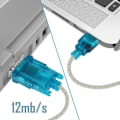Miniatyrbillede 4 af 4: USB 2.0-adapter - LinQ - DB25 og DB9 - Lys blå - Forbindelse til industrielle enheder