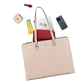 Miniatyrbild 5 av 6: Handbag Tote in Synthetic Leather for Women Gallantry Taupe Beige