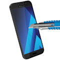 Miniatyrbillede 4 af 4: Beskyttelsesfilm - AVIZAR - Galaxy A5 2017 - Tempereret glas 9H - Sort kant - Ultra-holdbar Svart