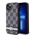Miniatyrbillede 4 af 6: DKNY Sort Elegant iPhone 12 / 12 Pro Cover med Ruder og Striber Svart